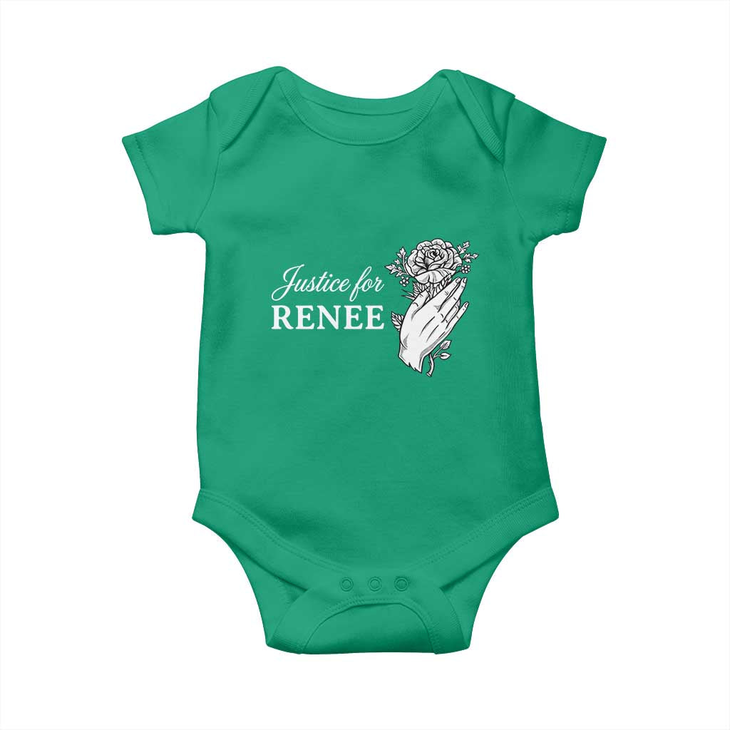 Justice for Renee Baby Onesie Floral Rose Memorial Minneapolis Jane 8 2026 Tribute - Wonder Print Shop