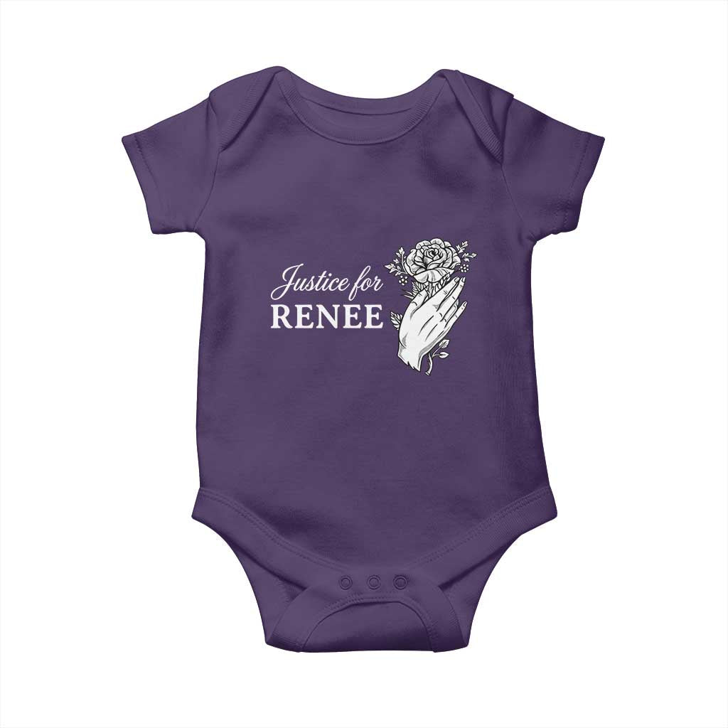 Justice for Renee Baby Onesie Floral Rose Memorial Minneapolis Jane 8 2026 Tribute - Wonder Print Shop