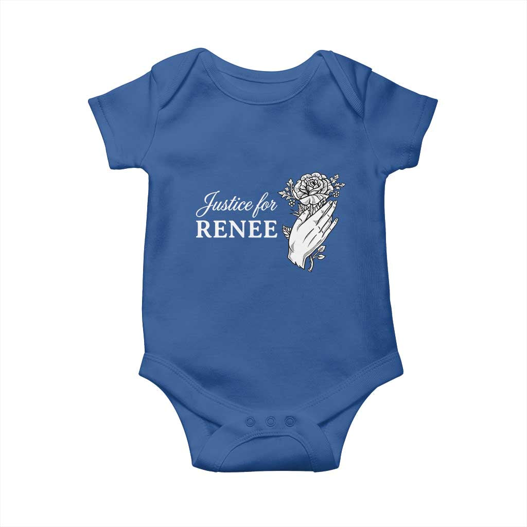 Justice for Renee Baby Onesie Floral Rose Memorial Minneapolis Jane 8 2026 Tribute - Wonder Print Shop