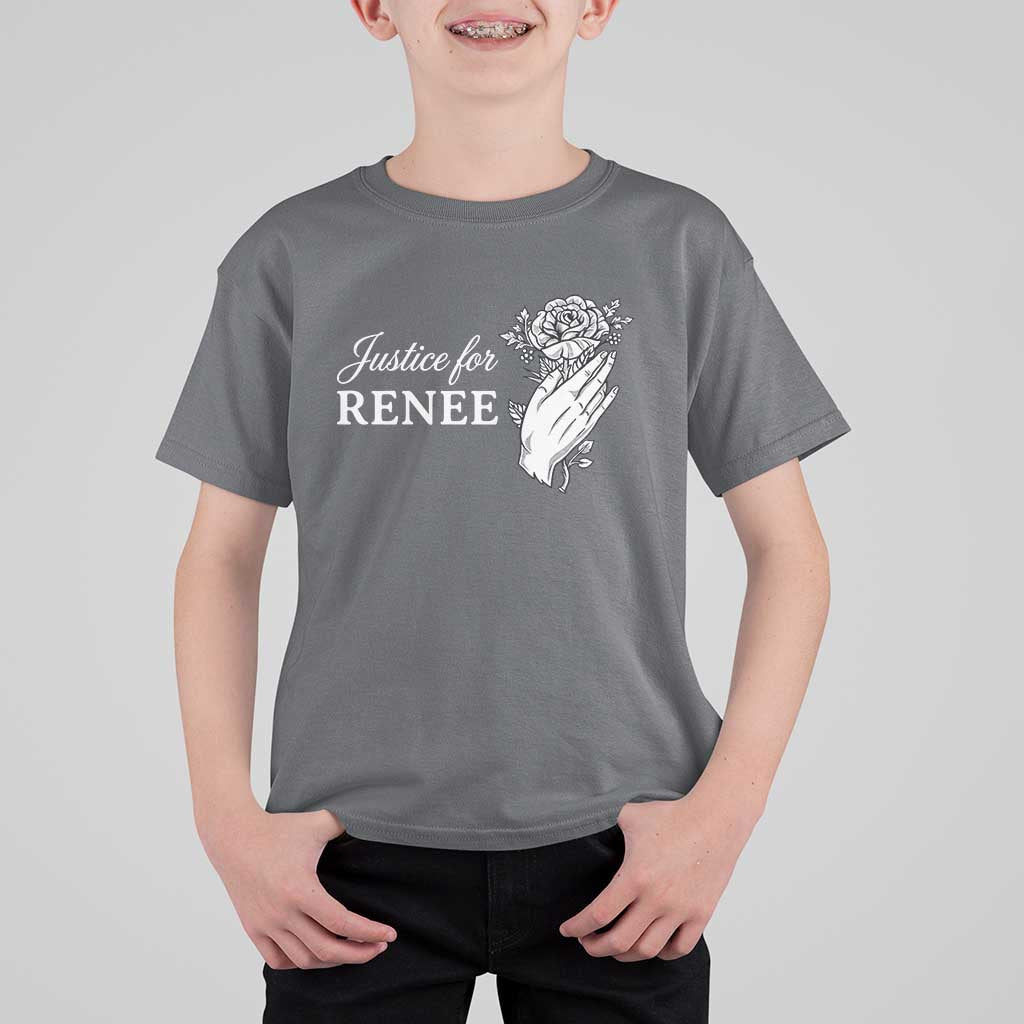 Justice for Renee T Shirt For Kid Floral Rose Memorial Minneapolis Jane 8 2026 Tribute - Wonder Print Shop