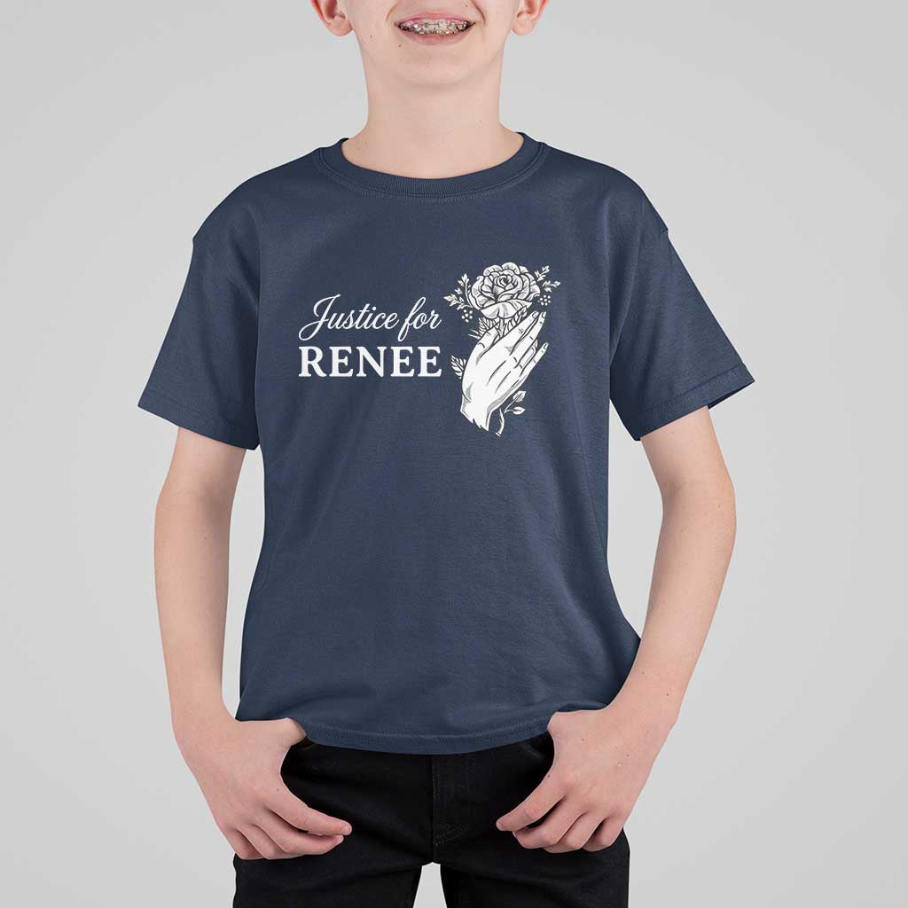 Justice for Renee T Shirt For Kid Floral Rose Memorial Minneapolis Jane 8 2026 Tribute - Wonder Print Shop