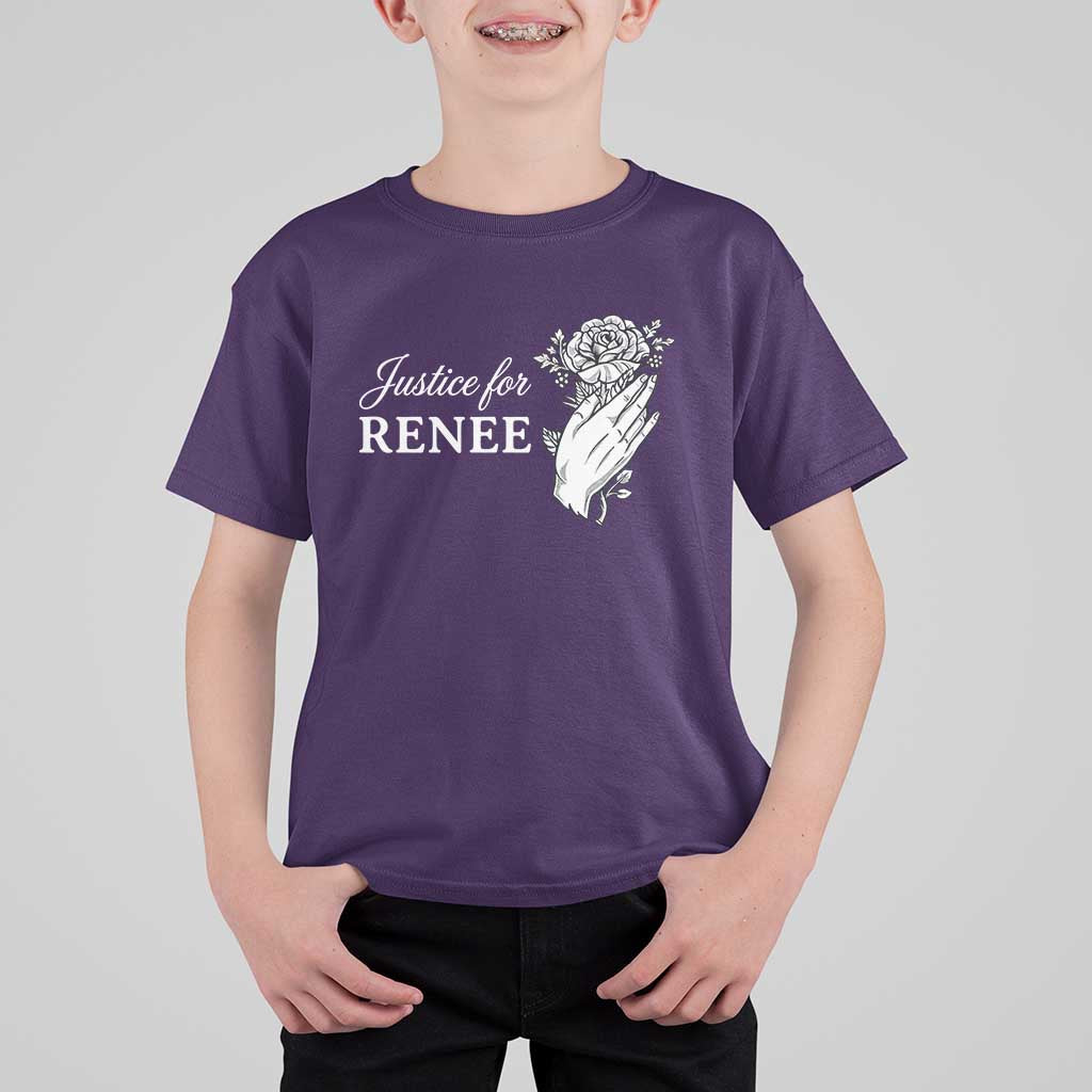 Justice for Renee T Shirt For Kid Floral Rose Memorial Minneapolis Jane 8 2026 Tribute - Wonder Print Shop