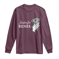 Justice for Renee Long Sleeve Shirt Floral Rose Memorial Minneapolis Jane 8 2026 Tribute - Wonder Print Shop