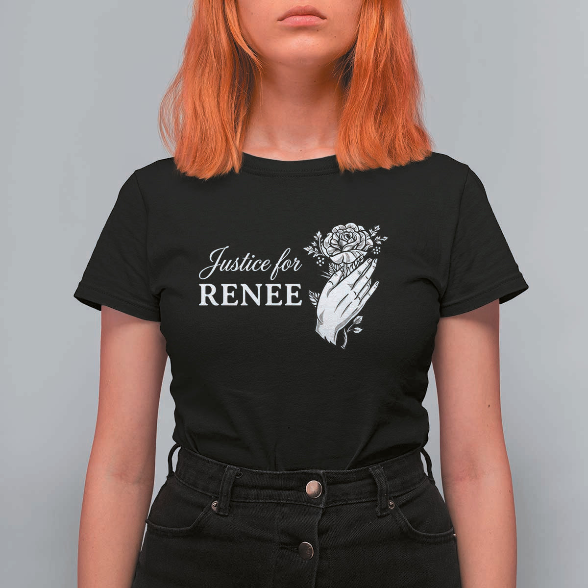 Justice for Renee T Shirt For Women Floral Rose Memorial Minneapolis Jane 8 2026 Tribute - Wonder Print Shop