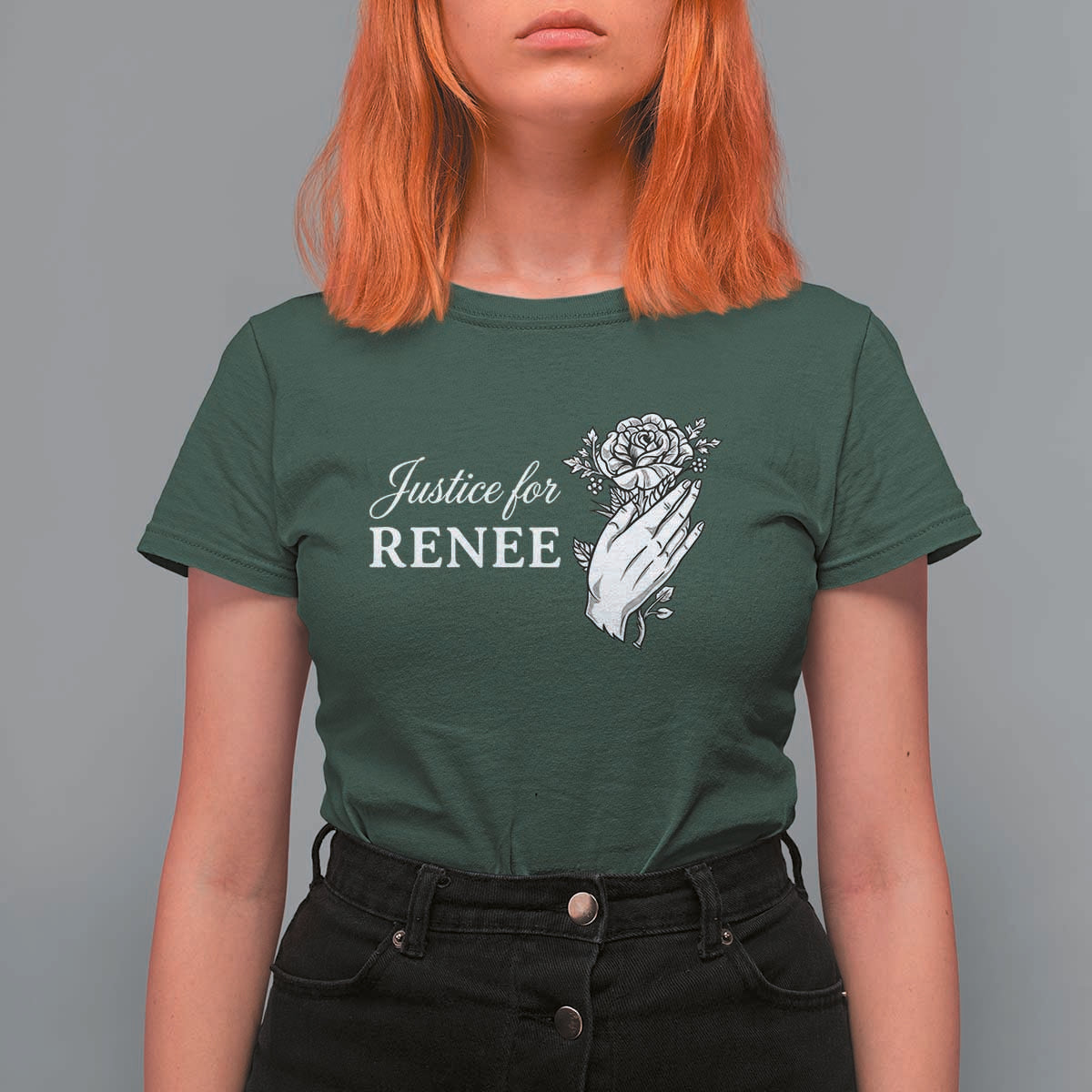 Justice for Renee T Shirt For Women Floral Rose Memorial Minneapolis Jane 8 2026 Tribute - Wonder Print Shop