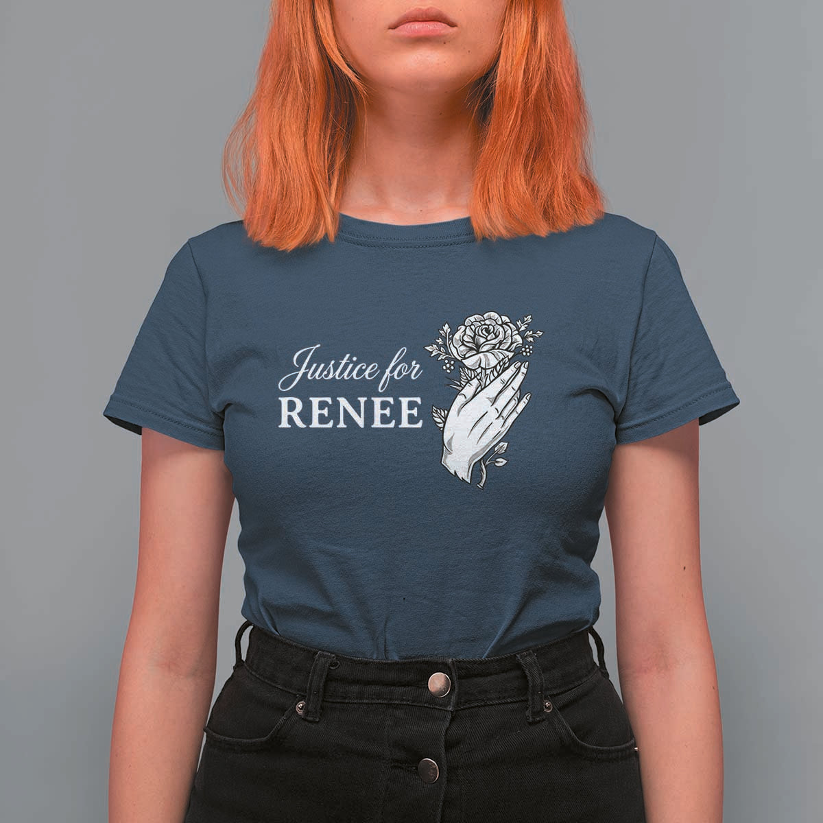 Justice for Renee T Shirt For Women Floral Rose Memorial Minneapolis Jane 8 2026 Tribute - Wonder Print Shop