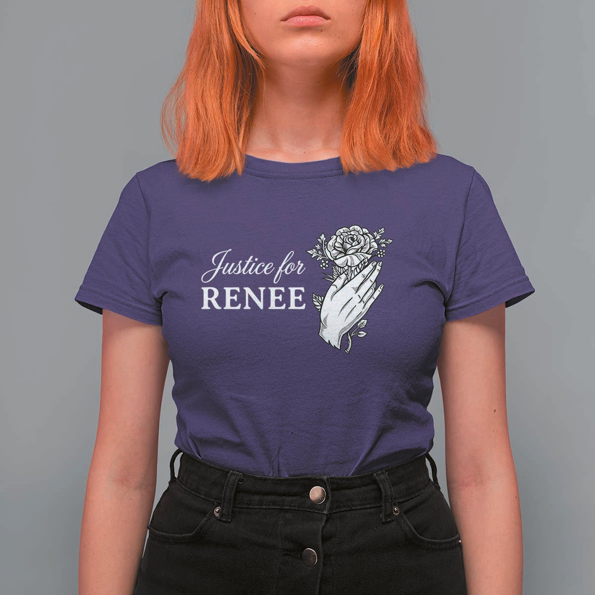 Justice for Renee T Shirt For Women Floral Rose Memorial Minneapolis Jane 8 2026 Tribute - Wonder Print Shop