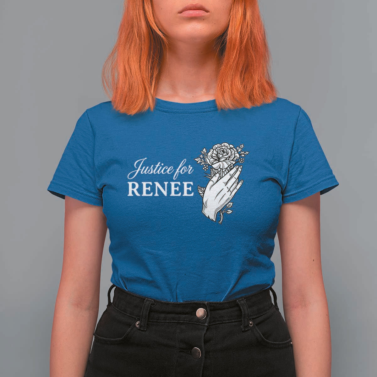 Justice for Renee T Shirt For Women Floral Rose Memorial Minneapolis Jane 8 2026 Tribute - Wonder Print Shop