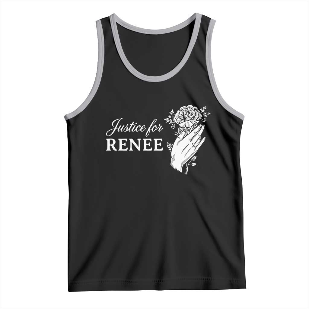 Justice for Renee Tank Top Floral Rose Memorial Minneapolis Jane 8 2026 Tribute - Wonder Print Shop
