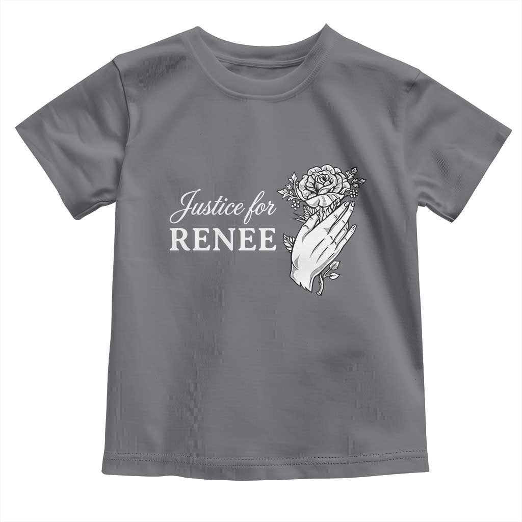 Justice for Renee Toddler T Shirt Floral Rose Memorial Minneapolis Jane 8 2026 Tribute - Wonder Print Shop