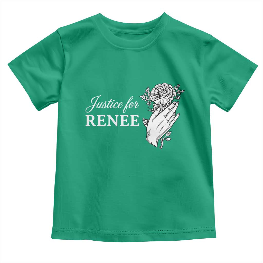 Justice for Renee Toddler T Shirt Floral Rose Memorial Minneapolis Jane 8 2026 Tribute - Wonder Print Shop