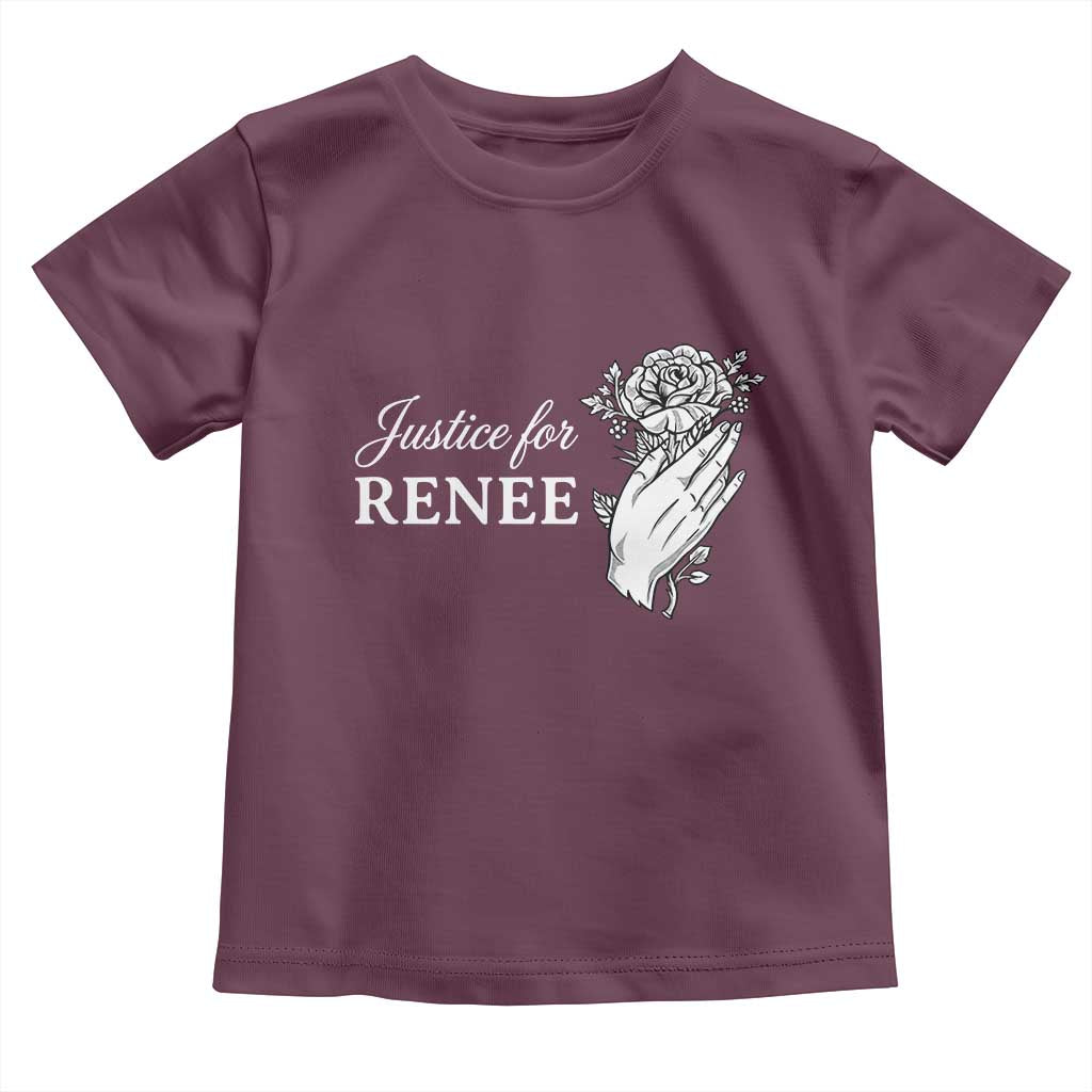 Justice for Renee Toddler T Shirt Floral Rose Memorial Minneapolis Jane 8 2026 Tribute - Wonder Print Shop