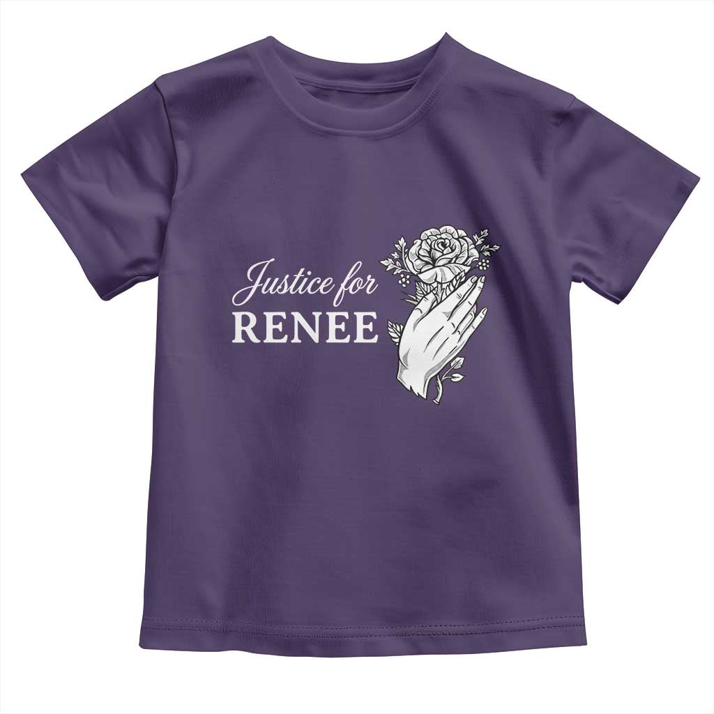 Justice for Renee Toddler T Shirt Floral Rose Memorial Minneapolis Jane 8 2026 Tribute - Wonder Print Shop
