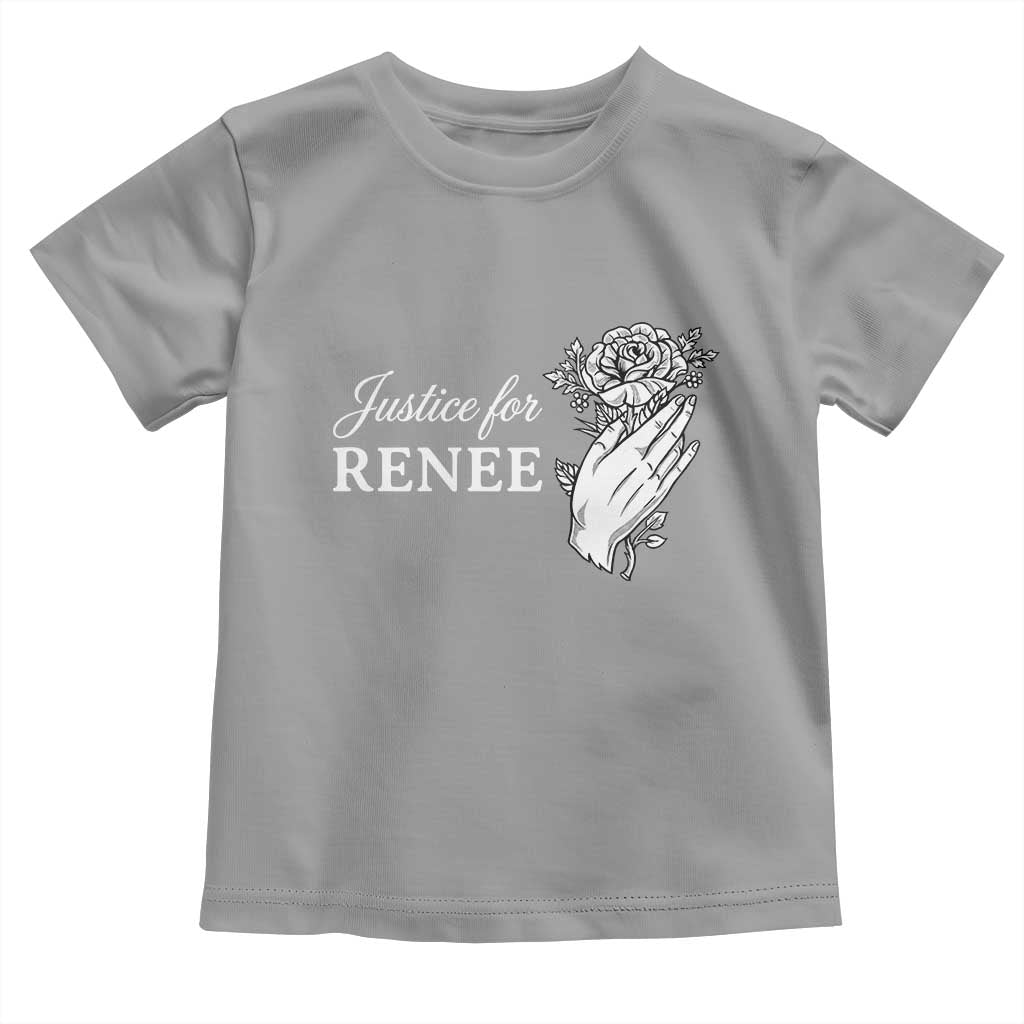 Justice for Renee Toddler T Shirt Floral Rose Memorial Minneapolis Jane 8 2026 Tribute - Wonder Print Shop