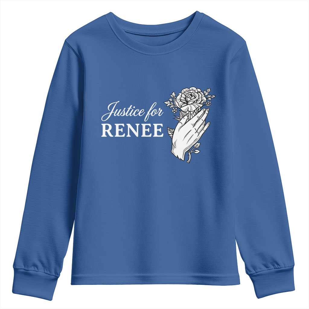 Justice for Renee Youth Sweatshirt Floral Rose Memorial Minneapolis Jane 8 2026 Tribute - Wonder Print Shop