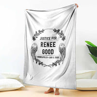 Justice for Renee Good Throw Blanket Minneapolis January 8 2026 Tribute Memorial Wreath - Wonder Print Shop