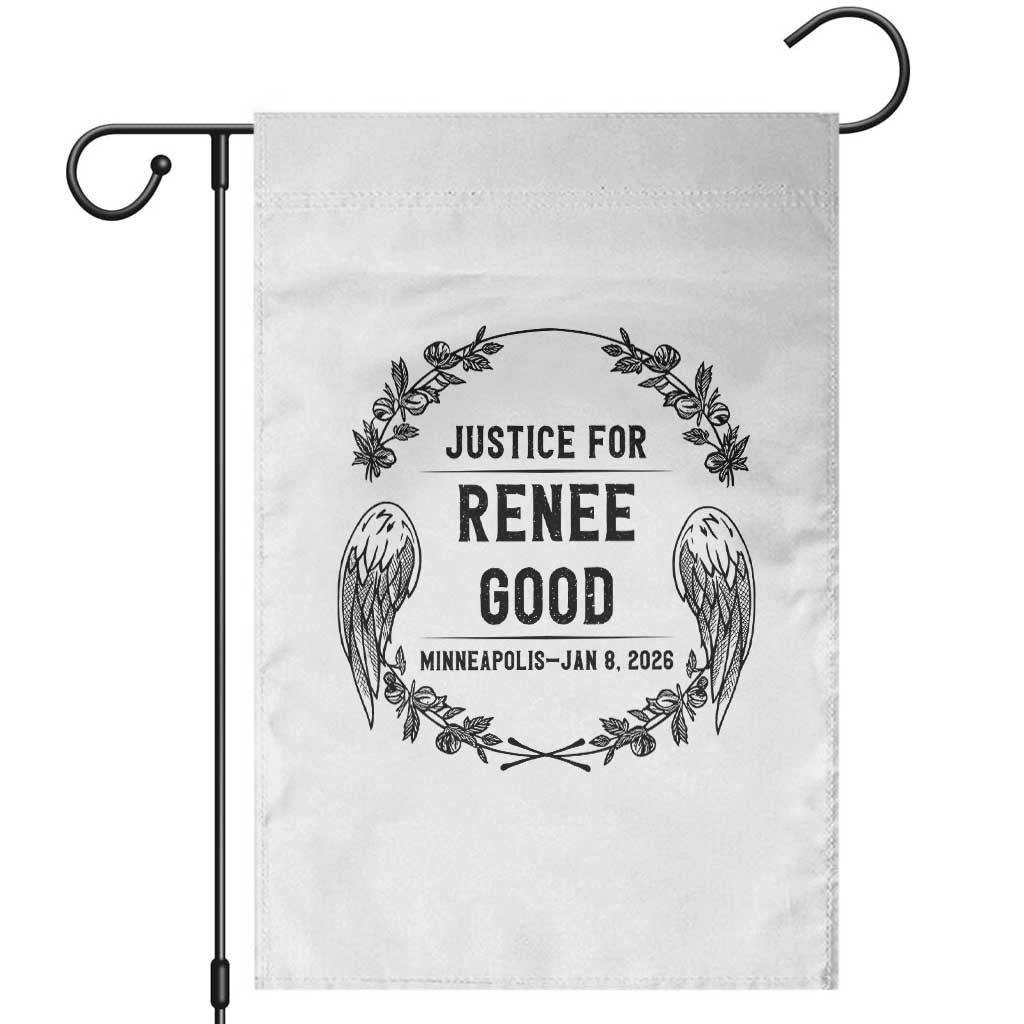 Justice for Renee Good Garden Flag Minneapolis January 8 2026 Tribute Memorial Wreath - Wonder Print Shop
