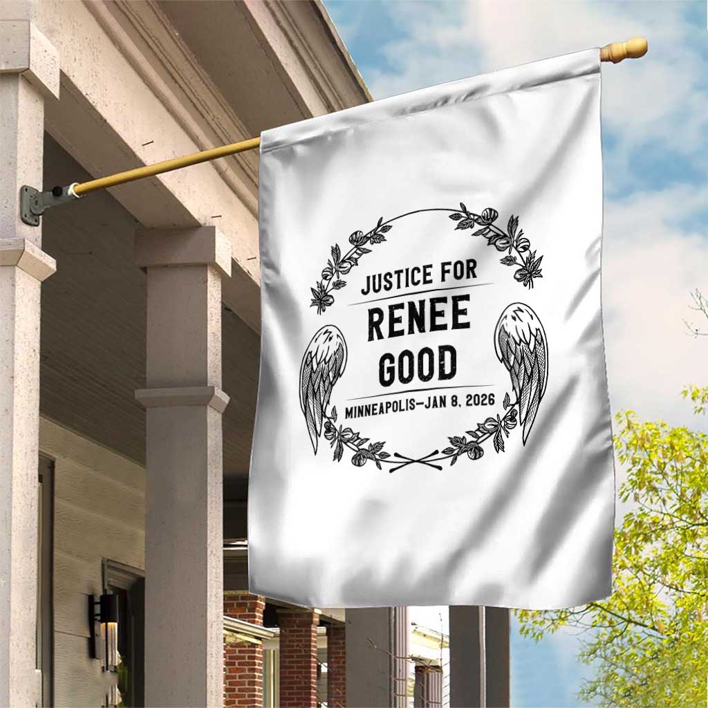 Justice for Renee Good Garden Flag Minneapolis January 8 2026 Tribute Memorial Wreath - Wonder Print Shop