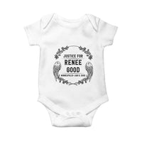 Justice for Renee Good Baby Onesie Minneapolis January 8 2026 Tribute Memorial Wreath - Wonder Print Shop