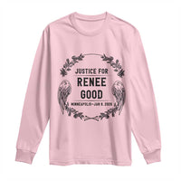 Justice for Renee Good Long Sleeve Shirt Minneapolis January 8 2026 Tribute Memorial Wreath - Wonder Print Shop