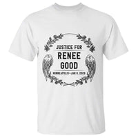 Justice for Renee Good T Shirt Minneapolis January 8 2026 Tribute Memorial Wreath - Wonder Print Shop