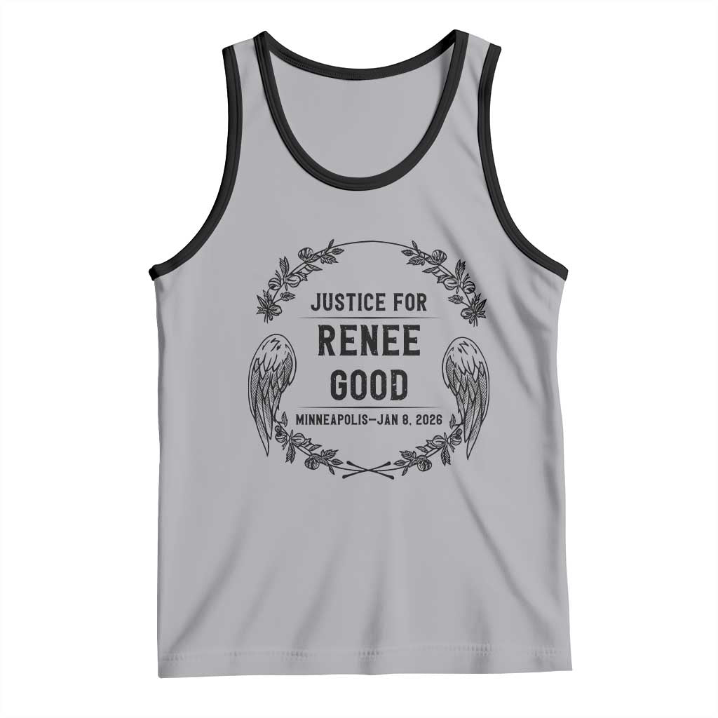 Justice for Renee Good Tank Top Minneapolis January 8 2026 Tribute Memorial Wreath - Wonder Print Shop