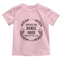 Justice for Renee Good Toddler T Shirt Minneapolis January 8 2026 Tribute Memorial Wreath - Wonder Print Shop