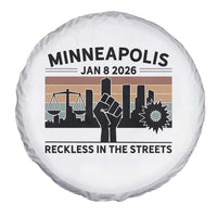 Minneapolis January 8 2026 Justice Movement Spare Tire Cover Reckless in the Streets Protest - Wonder Print Shop