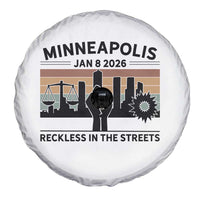 Minneapolis January 8 2026 Justice Movement Spare Tire Cover Reckless in the Streets Protest - Wonder Print Shop