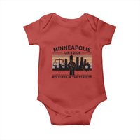 Minneapolis January 8 2026 Justice Movement Baby Onesie Reckless in the Streets Protest - Wonder Print Shop