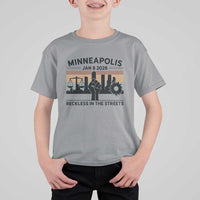 Minneapolis January 8 2026 Justice Movement T Shirt For Kid Reckless in the Streets Protest - Wonder Print Shop