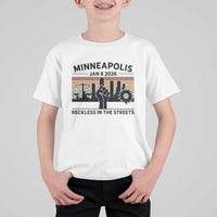 Minneapolis January 8 2026 Justice Movement T Shirt For Kid Reckless in the Streets Protest - Wonder Print Shop