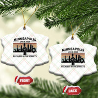 Minneapolis January 8 2026 Justice Movement Ceramic Ornament Reckless in the Streets Protest - Wonder Print Shop