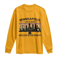 Minneapolis January 8 2026 Justice Movement Long Sleeve Shirt Reckless in the Streets Protest - Wonder Print Shop