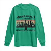 Minneapolis January 8 2026 Justice Movement Long Sleeve Shirt Reckless in the Streets Protest - Wonder Print Shop