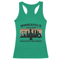 Minneapolis January 8 2026 Justice Movement Racerback Tank Top Reckless in the Streets Protest - Wonder Print Shop
