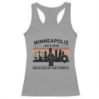 Minneapolis January 8 2026 Justice Movement Racerback Tank Top Reckless in the Streets Protest - Wonder Print Shop