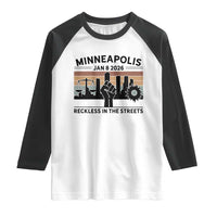 Minneapolis January 8 2026 Justice Movement Raglan Shirt Reckless in the Streets Protest - Wonder Print Shop
