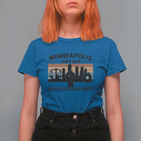 Minneapolis January 8 2026 Justice Movement T Shirt For Women Reckless in the Streets Protest - Wonder Print Shop