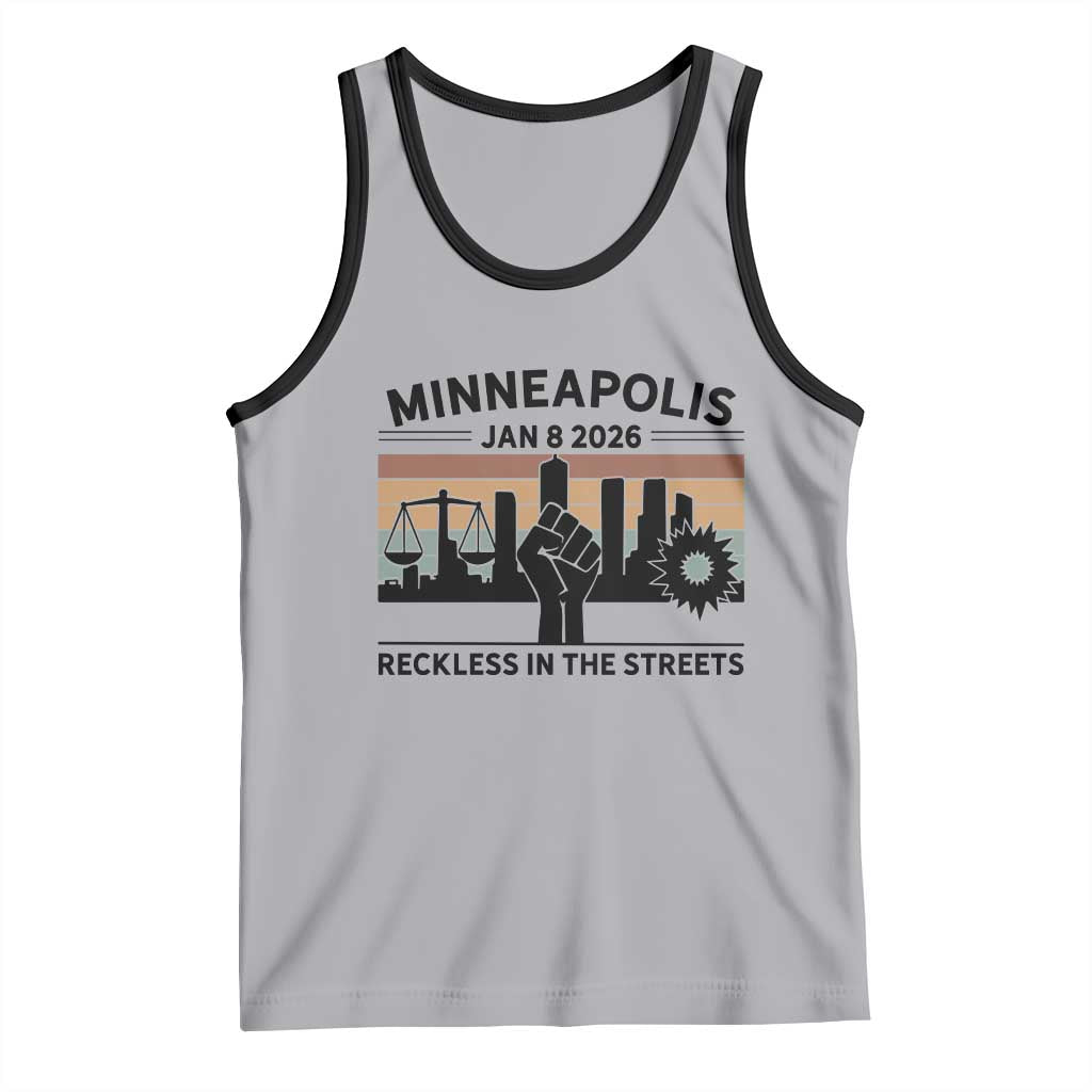 Minneapolis January 8 2026 Justice Movement Tank Top Reckless in the Streets Protest - Wonder Print Shop