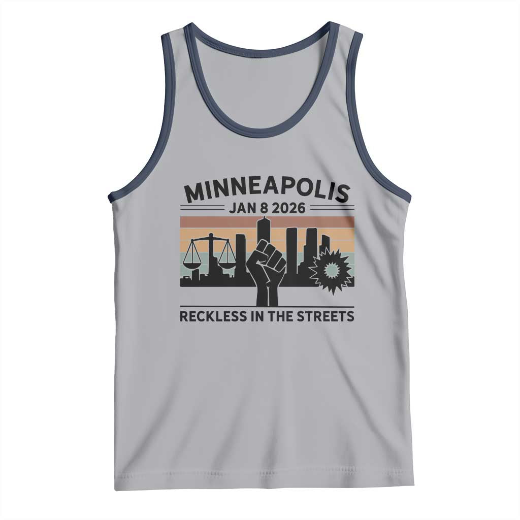 Minneapolis January 8 2026 Justice Movement Tank Top Reckless in the Streets Protest - Wonder Print Shop