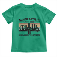 Minneapolis January 8 2026 Justice Movement Toddler T Shirt Reckless in the Streets Protest - Wonder Print Shop