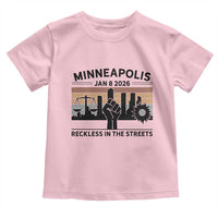 Minneapolis January 8 2026 Justice Movement Toddler T Shirt Reckless in the Streets Protest - Wonder Print Shop