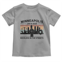 Minneapolis January 8 2026 Justice Movement Toddler T Shirt Reckless in the Streets Protest - Wonder Print Shop