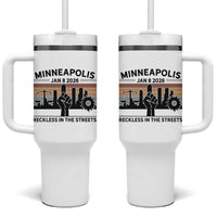 Minneapolis January 8 2026 Justice Movement Tumbler With Handle Reckless in the Streets Protest - Wonder Print Shop
