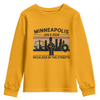 Minneapolis January 8 2026 Justice Movement Youth Sweatshirt Reckless in the Streets Protest - Wonder Print Shop
