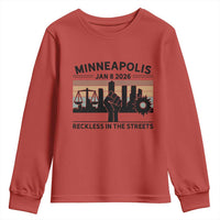 Minneapolis January 8 2026 Justice Movement Youth Sweatshirt Reckless in the Streets Protest - Wonder Print Shop