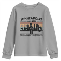 Minneapolis January 8 2026 Justice Movement Youth Sweatshirt Reckless in the Streets Protest - Wonder Print Shop