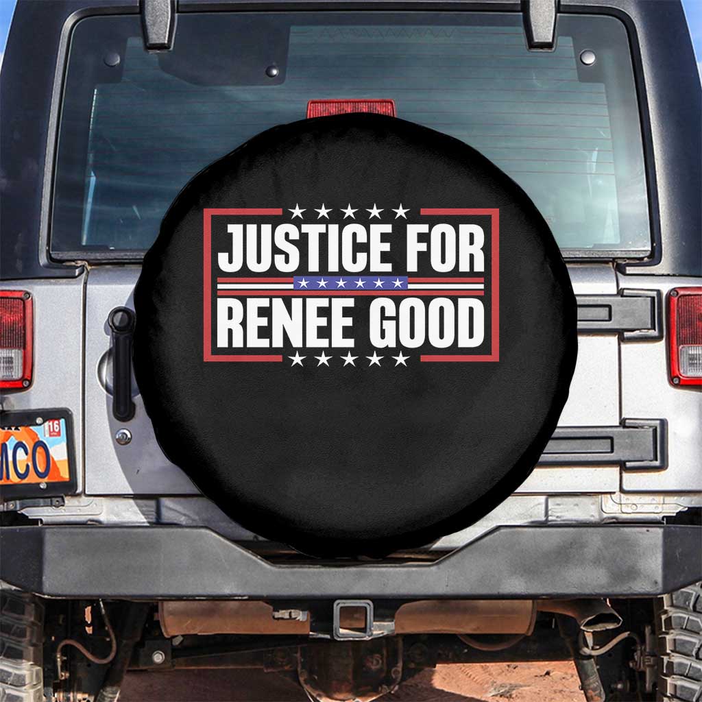 Justice for Renee Good Patriotic Spare Tire Cover Minneapolis Jan 8 2026 Memorial Red White and Blue - Wonder Print Shop