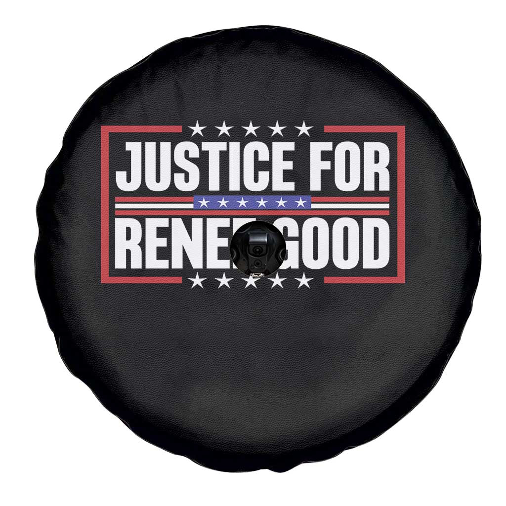 Justice for Renee Good Patriotic Spare Tire Cover Minneapolis Jan 8 2026 Memorial Red White and Blue - Wonder Print Shop